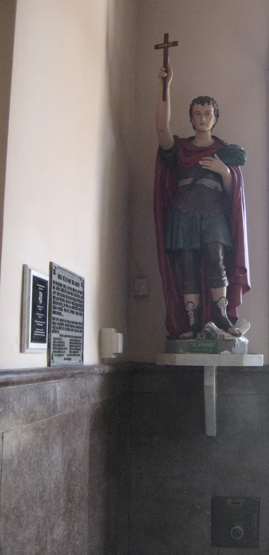 By the door of Our Lady of Guadalupe, Rampart Street, New Orleans