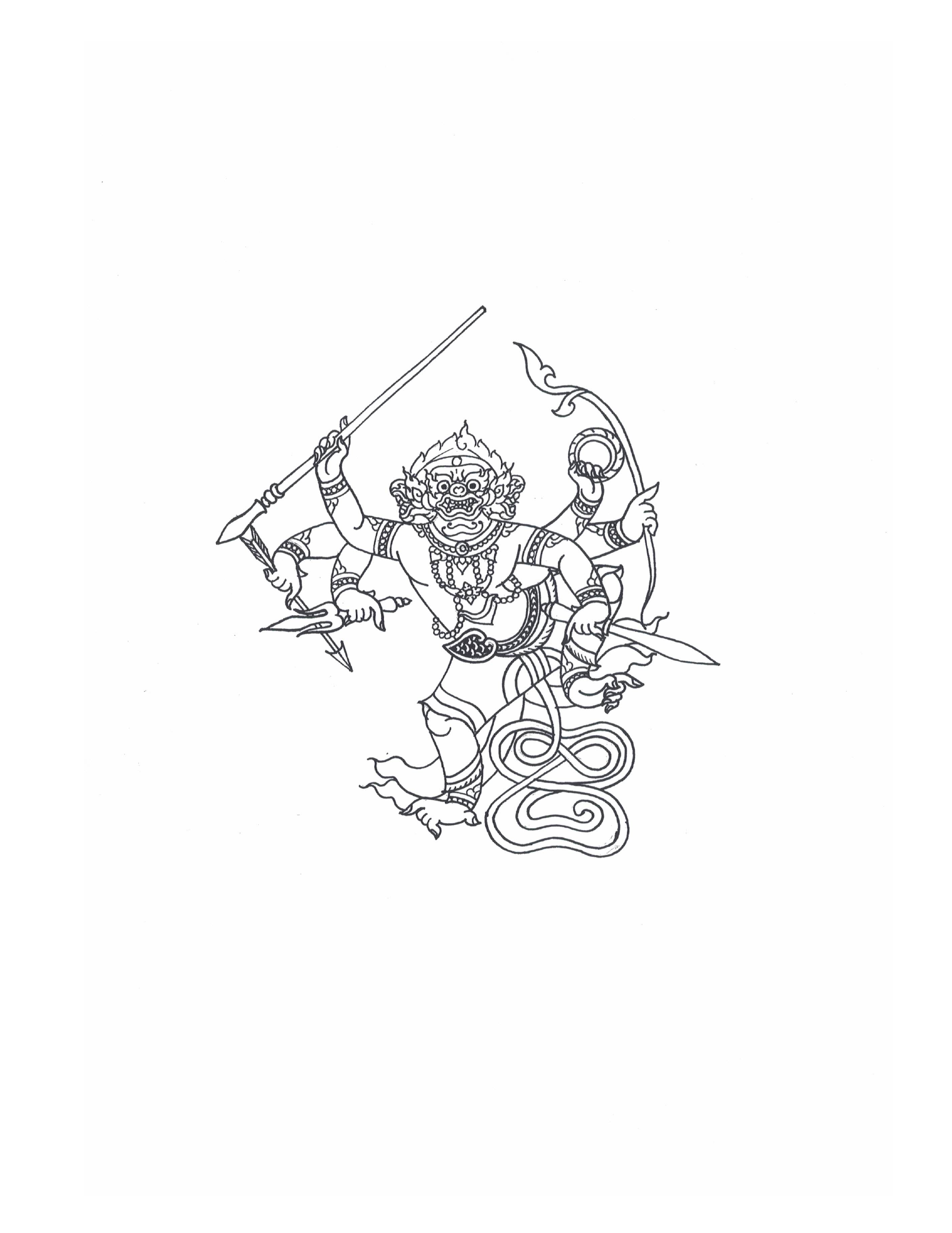 Sak Yant Stencils For Tracing, PDF page 87 — original scan