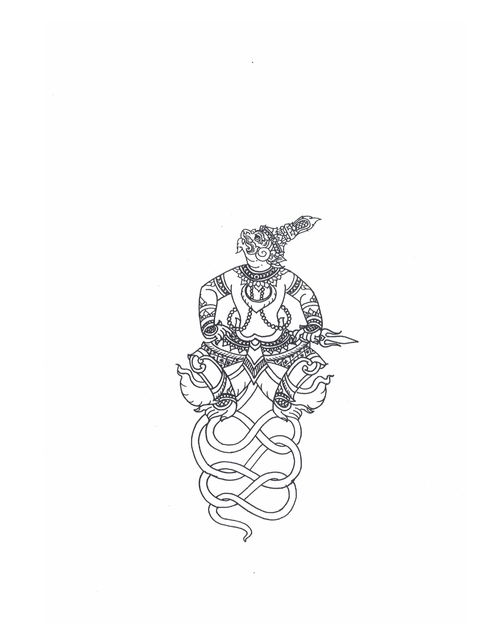 Sak Yant Stencils For Tracing, PDF page 92 — original scan
